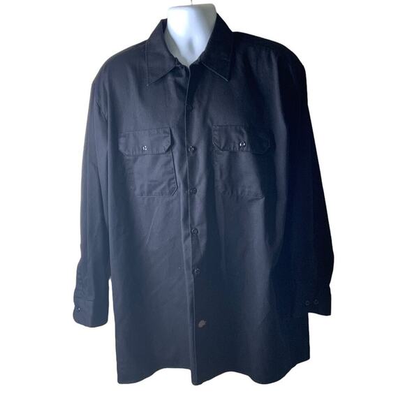 Dickies Authentic Workwear Shirt Mens XL Long Sleeve Button Up Minimalist Casual - Picture 1 of 6